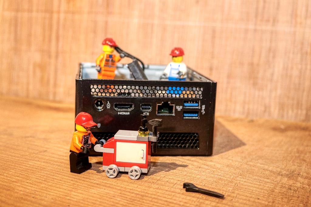 Network support technician setting up router