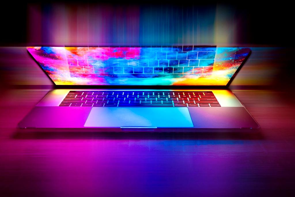 Software troubleshooting on laptop screen